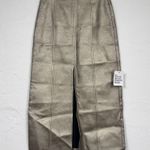 Topshop Silver Faux Leather Maxi Skirt Womens 6 Slit Whimsigoth Gunmetal Fall Photo 1