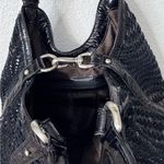 Cole Haan  Genevieve Weave Black Woven Leather Shoulder Bag Classic Photo 3