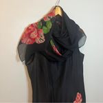 Talbots Elegant Black Dress with Floral Design Photo 2