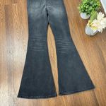 Free People  x Sandrine Rose Black Distressed Super Flare Jeans Size 30 Photo 6