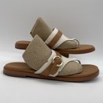 Cole Haan  Womens 7.5 Shoes White‎ & Tan Leather Felicity Grand 360 Thong Sandal Photo 1