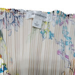 Dress Barn Top Size Large Women's Blouse With Accordion Pleats Pleated Top Floral Photo 7