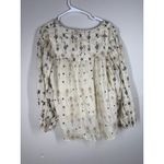 Rachel Zoe Embroidered Tassel Peasant Top Sz M Western Rodeo Boho Cowgirl Photo 3