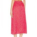 For Love & Lemons Barbera Midi Skirt in Red Floral Midi Skirt Lace Trim Large Photo 1