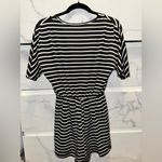 Black and white striped romper size medium Photo 1