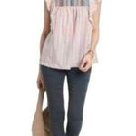 Knox Rose Embroidered Linen Boho Peasant Top Photo 1