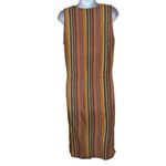 Anthropologie  DREW Linen Blend  Striped Cinched Waist Sun Dress EUC‎ S Photo 5