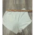 Free People  Beach White Terry Cloth Dolphin Shorts XS TP‎ Elastic Waist Pocket Photo 3