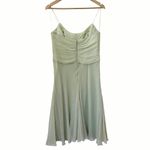 Badgley Mischka Sage Green Silk Embelished Flare Cocktail Dress Size 10 Photo 6
