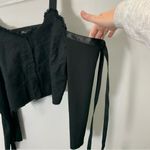 ZARA  Cold Shoulder Crop Top Lace Dress With Sleeves Photo 3