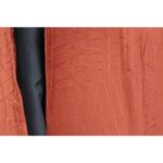 Chico's Silk Blazer Size 1 Medium Orange Long Sleeve Open Front Collar Women's Photo 1