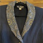 St. John Evening Jacket Blazer Long Line Bling Rhinestones Gold Black Silver 6 Photo 4