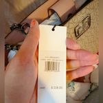 Calvin Klein logo covered beige Pink black tone chain handstrap shoulder bag Photo 7