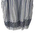 Old Navy  Women's Size Large Blue Striped Boho Embroidered‎ Top Photo 2