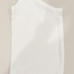 ZARA One Shoulder Rounded Hem Tank Top in White Basic Summer Chic Size Small Photo 0