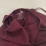 Free People  Maroon Ribbed Work Out Tank Photo 3