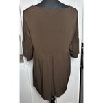 Style and Co Womens Brown Flowy Boho Shirt Bell Sleeves Size‎ XL Photo 8