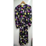 Kate Spade NEW  Winter Garden Midi in Black Floral Print Wrap Dress Size 6 Photo 5