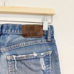 Moussy Vintage Isko Distressed Mid Rise Raw Hem Jeans Designer Ridgewood Blue 26 Photo 7