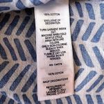 Vineyard Vines Women's Chevron Geo Pin-Tucked Top Blue White Cotton Large EUC Photo 6