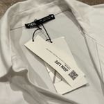 ZARA NWT  Structured Poplin Collared Long Sleeve Mini Shirt Dress White Medium Photo 7