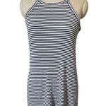 Madewell District Halter Sun Dress in Navy & White Stripe Size Small Photo 0