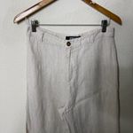 Reformation  Beck Linen Pants Wide Leg Raw Hem Women’s Size 8 Photo 2