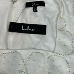 Lulus Tarabya Classic White 3D Floral Beaded Mini Dress Size Medium NWT Photo 11
