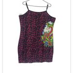 Ed Hardy  Plus Size 2X Cobra Roses
Pink Cheetah Mesh Mini Dress
 NWOT Y2K Photo 5