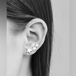 Sterling Silver NIB - Sterling 925 Silver Star Stud Earrings. Photo 4