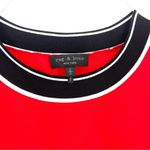 Rag and Bone Red & White Cropped Mica Retro Short Sleeve Shirt Top Photo 6