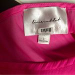 Line and Dot  Adelyn Hot Pink Maxi Slip Dress Square Neck Spaghetti Straps Ruffle L Photo 12