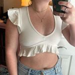 Free People Crop Ruffle Tee Photo 0