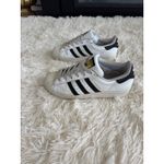 Adidas  Superstar White Black Stripe Sneakers Casual Comfort Athleisure‎ Shoes Photo 2