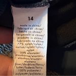 Calvin Klein Blue Gray Swimsuit Sz 14 Tummy Coverage Minimalist Flattering Swim Photo 4