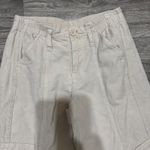 Angel Kiss  Women Corduroy Cargo Pants Beige Elastic Waist Wide Leg Size 7/28 Photo 1