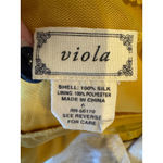 Viola Dress Women 6 Yellow Silk Mesh Trim Crochet Tie Waist Midi Boho Cottage Photo 11