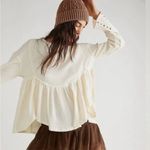 Free People  Oh My Babydoll Thermal waffle knit top Photo 1