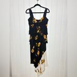 ALC Frank A.L.C. Natalia Tiered Floral Two-Tone Ruffled Silk Dress 763 Photo 5