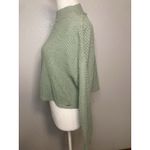 Hollister  Women’s Size Small Sweater Cropped Green Waffle Knit Photo 4
