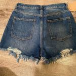 French Connection  Size‎ 6 High Waist Embroidered Jean Shorts Frayed Denim Boho Photo 6
