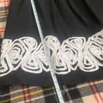 New York & Co. Fit & Flare Black Dress sleeveless with embroidered White Hem Size 14  Great dress for a party or can wear it for office meeting attire.  Photo 8