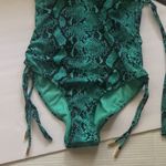 No Boundaries NWT  exotic snakeskin print cheeky one piece swimsuit, size large Photo 7