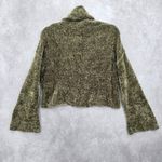 Charlotte Russe Charlotte Ruse Green Turtleneck Crop Chenille Flare Sleeve Y2K VTG Sweater Small Photo 1