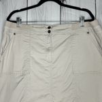 Karen Scott Skort Womens Plus Sz 18W Khaki Double Button Elastic Waist Photo 1