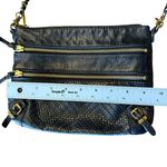 Elliott Luca Messina 3 Zip Genuine Leather Crossbody Black Photo 9