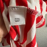 Belle Sky  Red and White Striped Off-Shoulder Blouse Photo 6