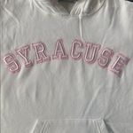J. America Women’s White Embroidered SYRACUSE College Drawstring Hoodie Size S NEW Photo 6