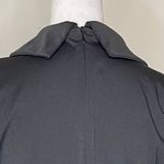 Black Pleated Accent Button Long Sleeve Fauz Wrap Collared Zip Up Dress Size XL Photo 5