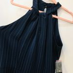 Julia Jordan NWT  Women's Pinstriped Jumpsuit Blue Size 8. Photo 7